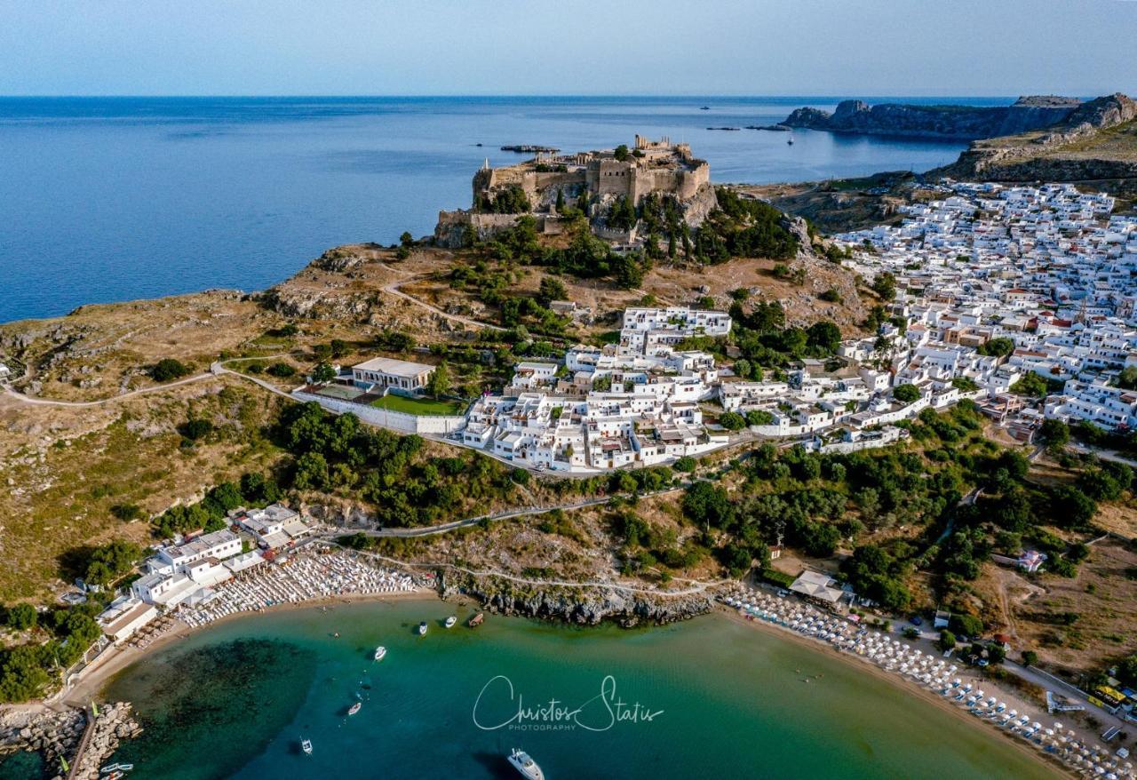 Lindos Shore Summer House With Jacuzzi And Sea View !!! Luaran gambar