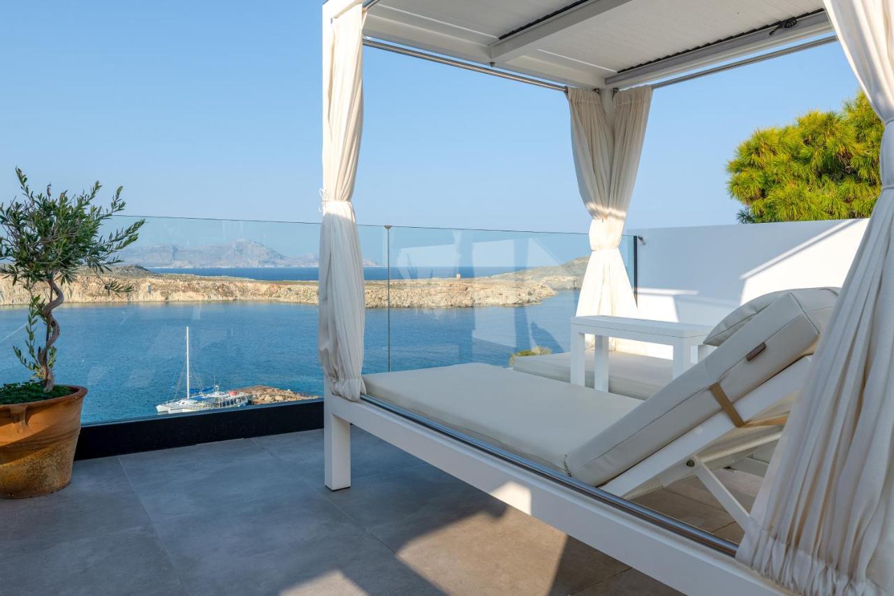 Lindos Shore Summer House With Jacuzzi And Sea View !!! Luaran gambar