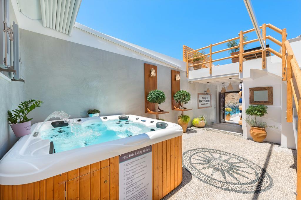 Lindos Shore Summer House With Jacuzzi And Sea View !!! Luaran gambar