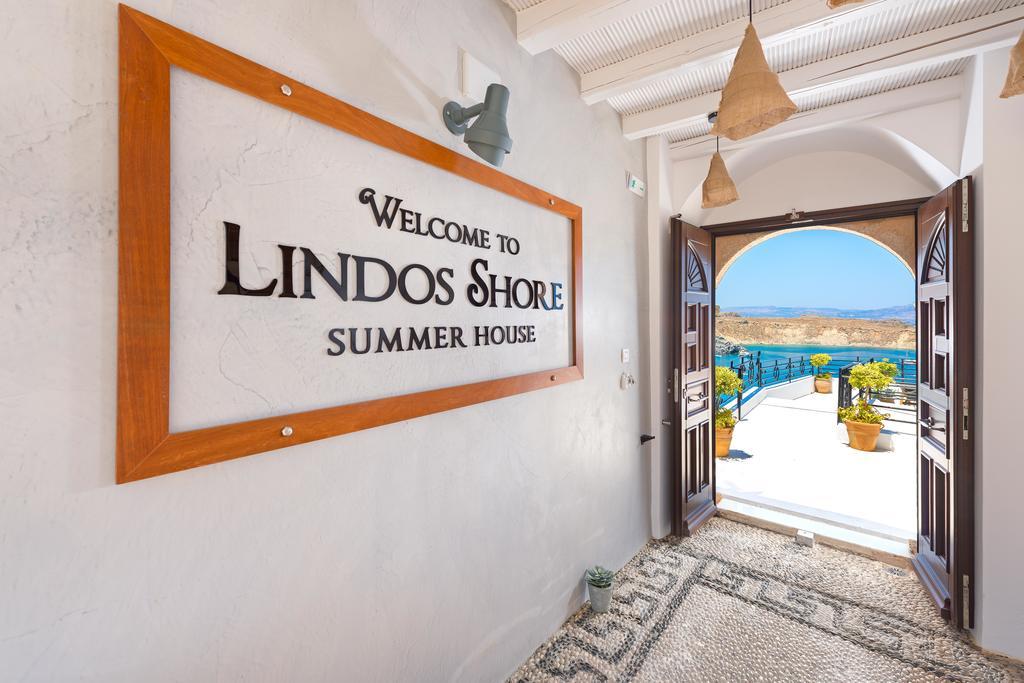 Lindos Shore Summer House With Jacuzzi And Sea View !!! Luaran gambar