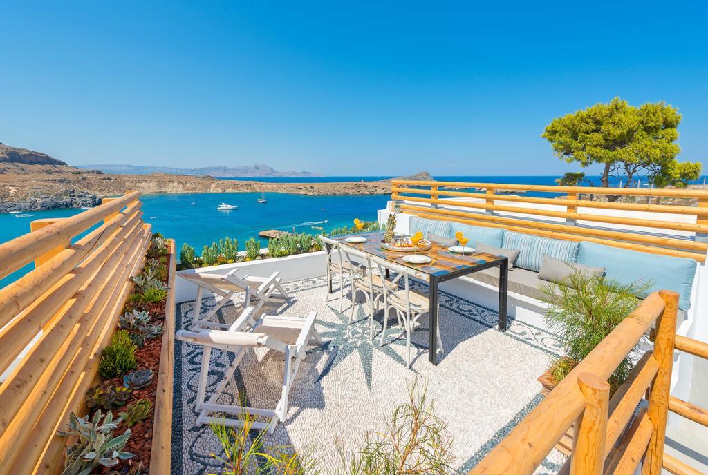 Lindos Shore Summer House With Jacuzzi And Sea View !!! Luaran gambar