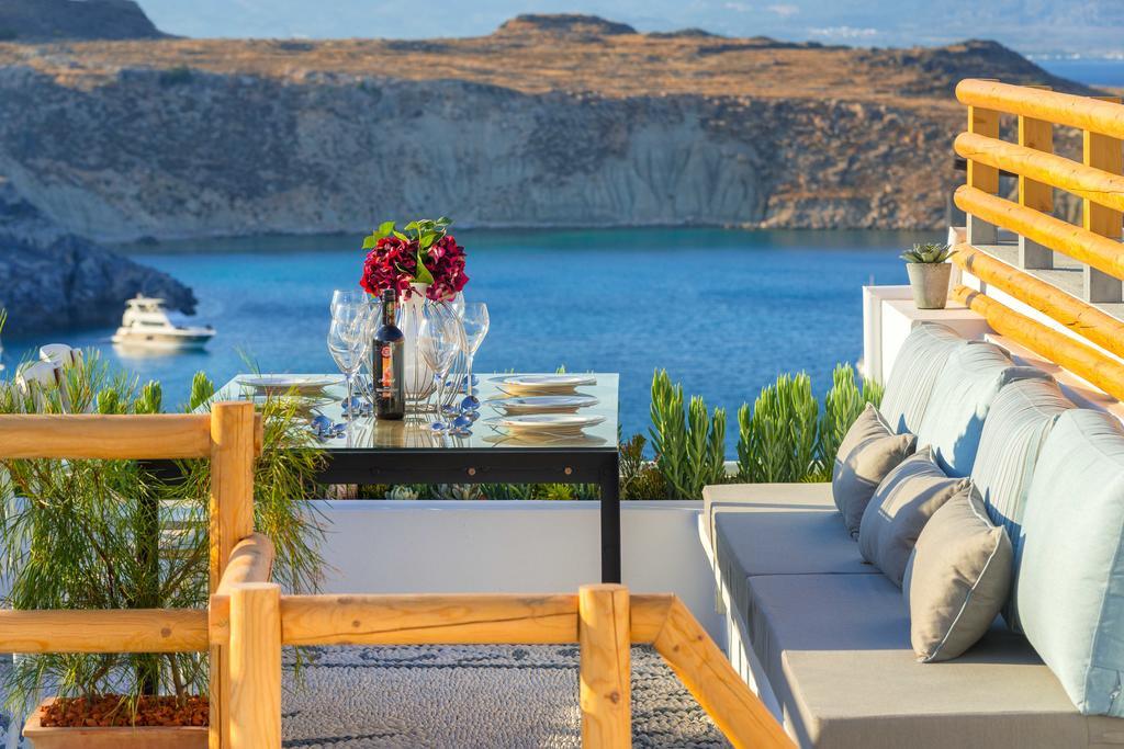 Lindos Shore Summer House With Jacuzzi And Sea View !!! Luaran gambar
